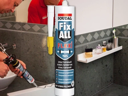 КЛЕЙ-ГЕРМЕТИК FIX-ALL CRYSTAL 12*290 ПРОЗРАЧНЫЙ УНИВ. SOUDAL